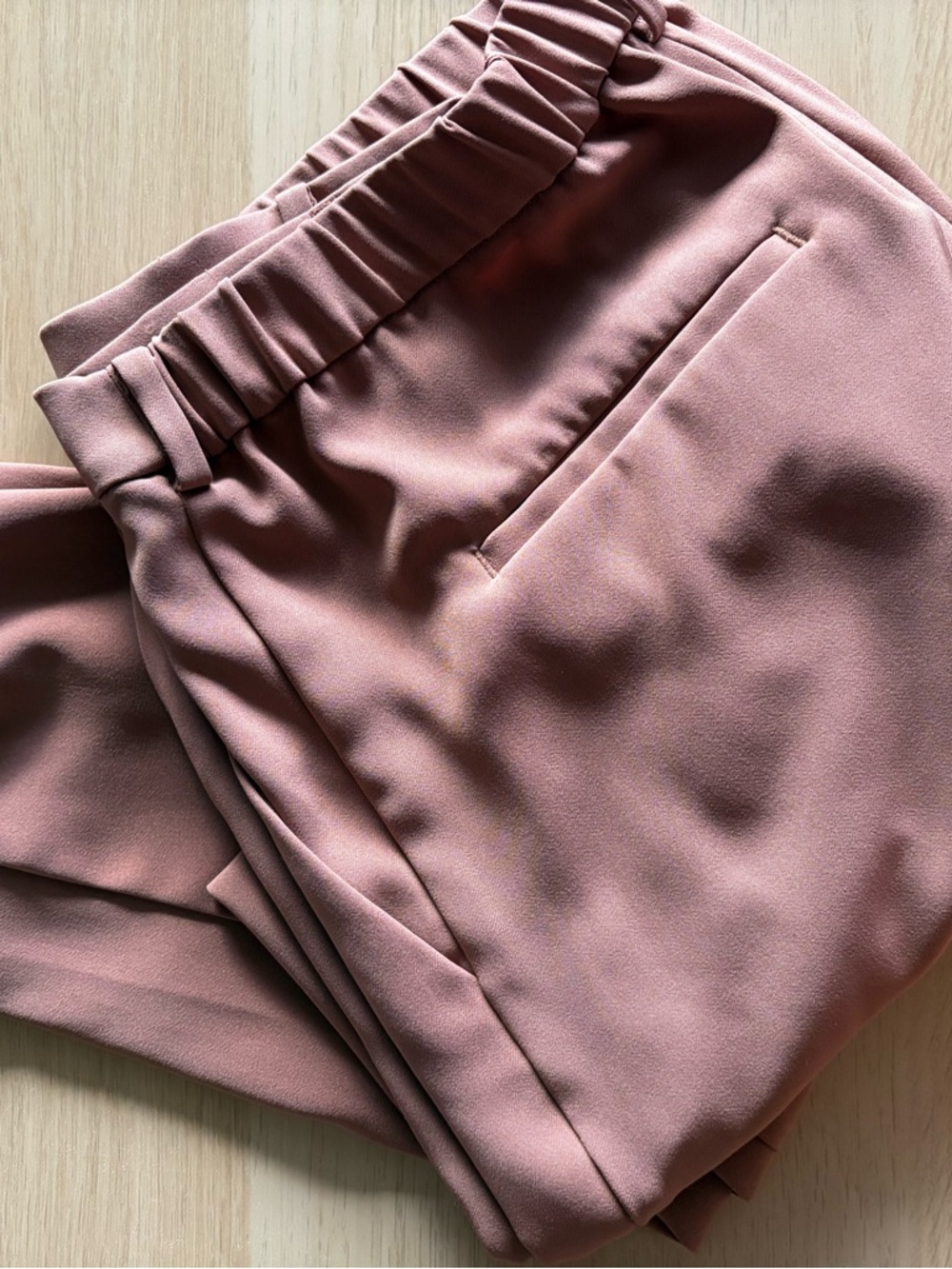 Uniqlo Women's Rose Pink Elastic Waist Trousers